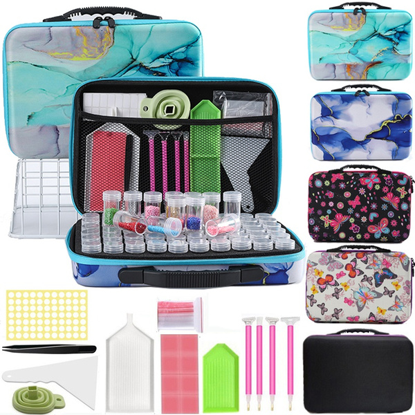New Color 5D Diamond Painting Accessories Storage Box 7/15/30/60 Slot Beads  Storage Container Jar Zippered Case for DIY Diamand Painting